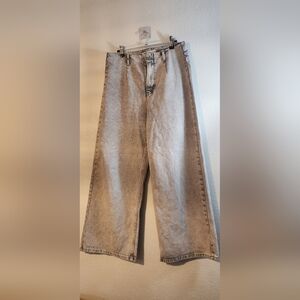 ZARA Jeans wide leg high waist gray 6